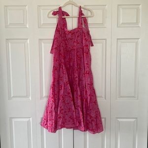 Only worn once for a few hours! Gorgeous midi pink floral dress